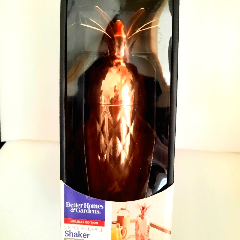 Better Homes and Gardens 2-piece Pineapple Shaker Copper Finish 24oz (709ml) Bar